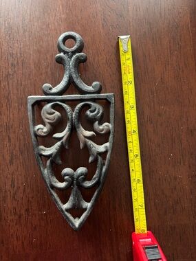 Decorative Cast Iron Wall Hook - Black